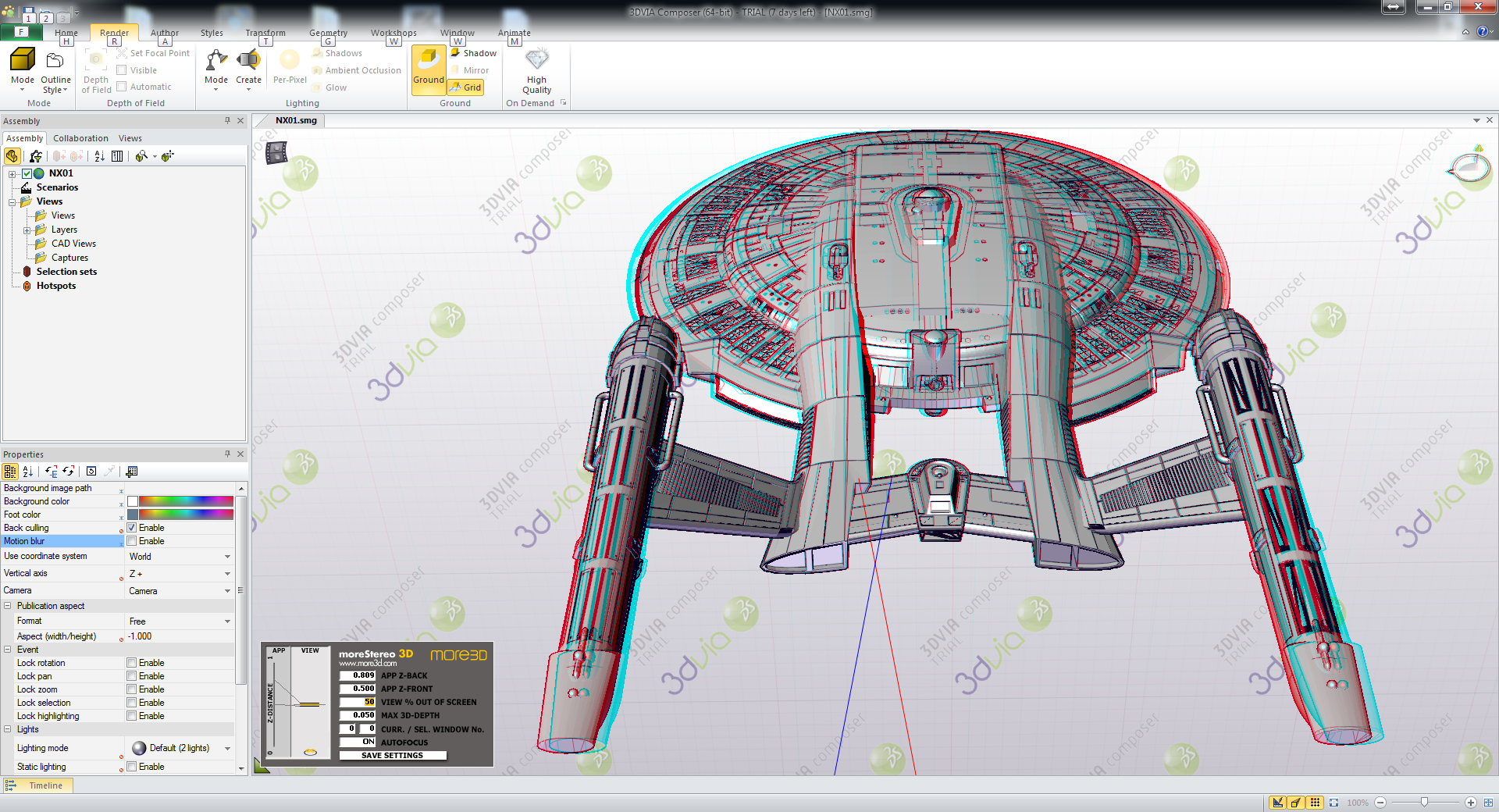 3DVia Composer in 3D Stereo for 3D Projectors, 3D Displays, 3D TVs and Autostereoscopic Displays