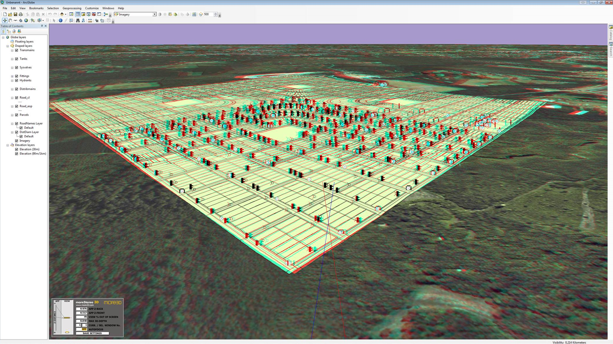 Esri ArcGIS in 3D Stereo for 3D Projectors, 3D Displays, 3D TVs and Autostereoscopic Displays