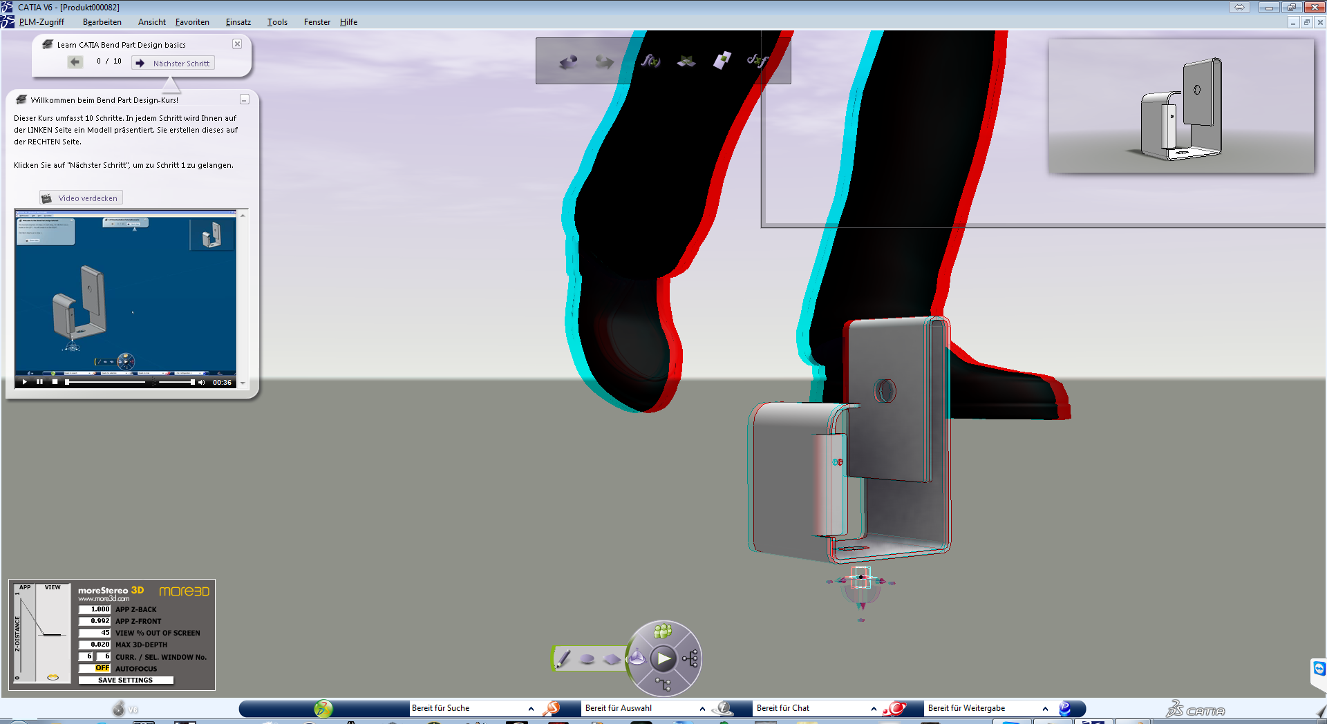 Catia V6 in 3D Stereo for 3D Projectors, 3D Displays, 3D TVs and Autostereoscopic Displays