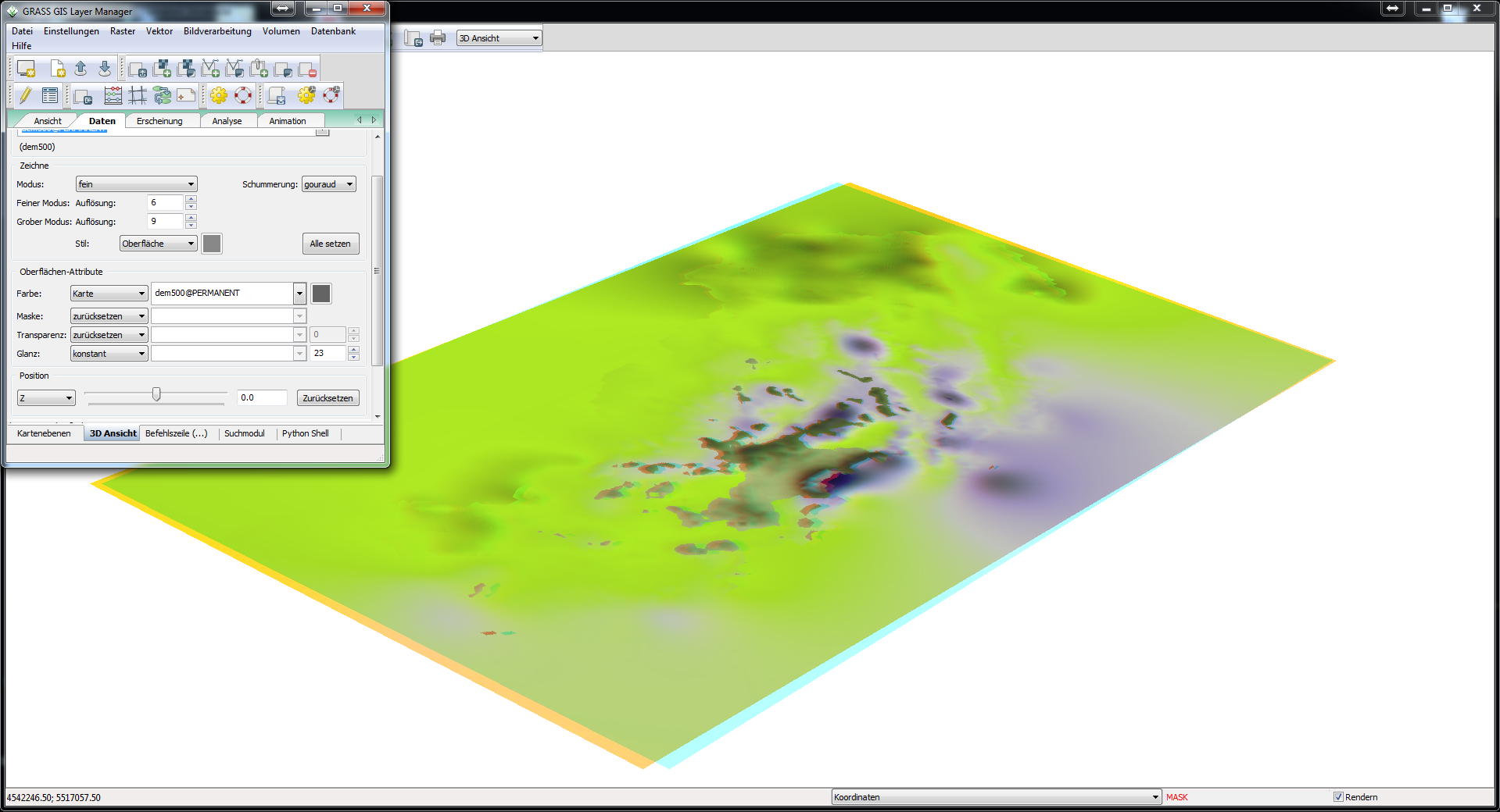 GRASS GIS in 3D Stereo for 3D Projectors, 3D Displays, 3D TVs and Autostereoscopic Displays
