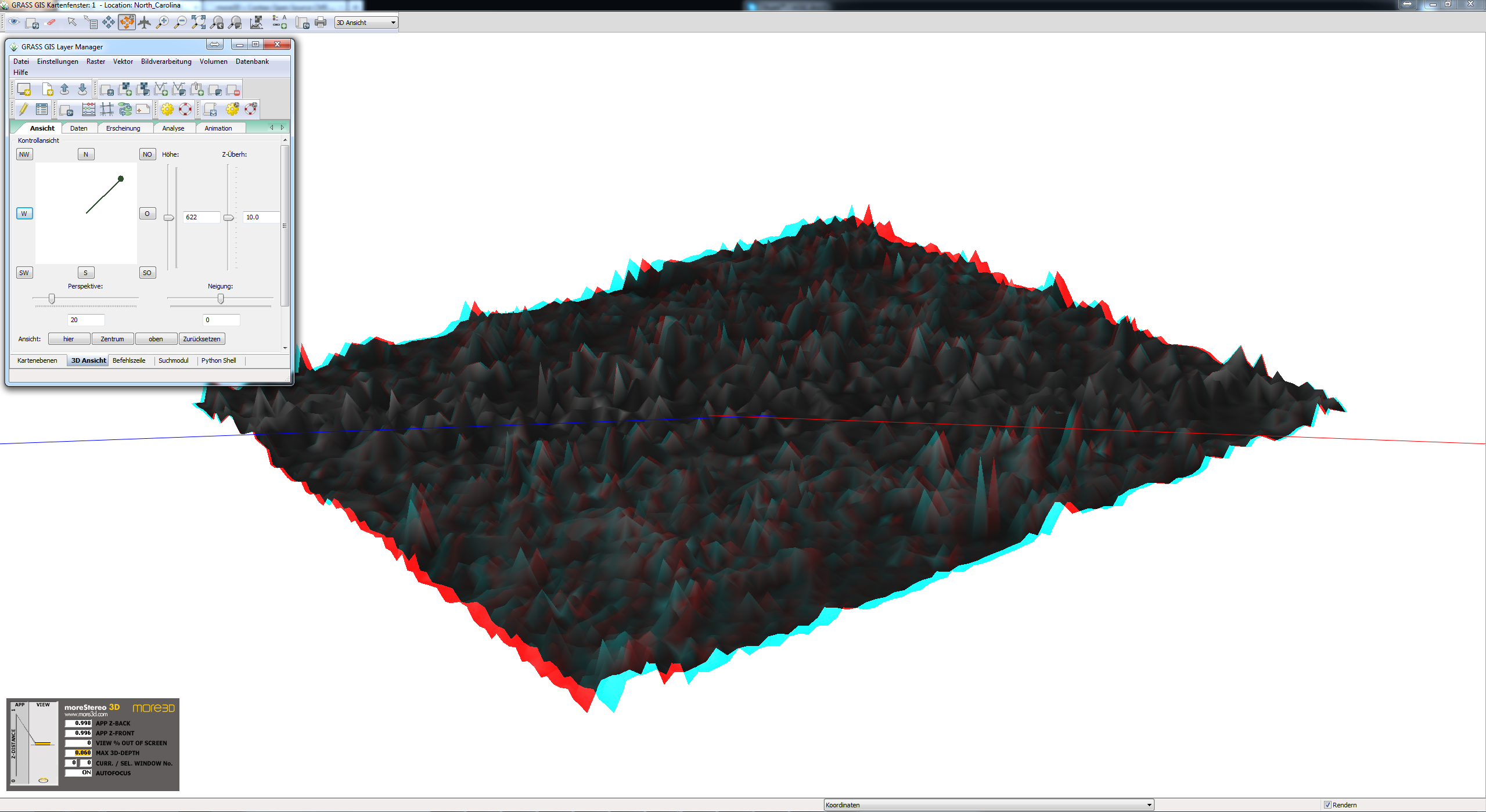 GRASS GIS in 3D Stereo for 3D Projectors, 3D Displays, 3D TVs and Autostereoscopic Displays