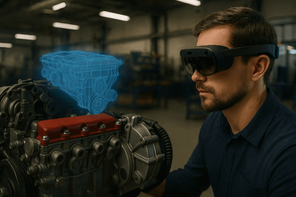 AR and VR Passthrough Mode used by engineer