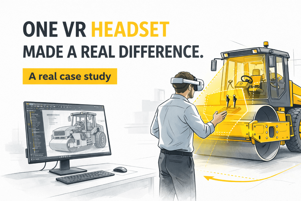 VR used for manufacturing construction machines