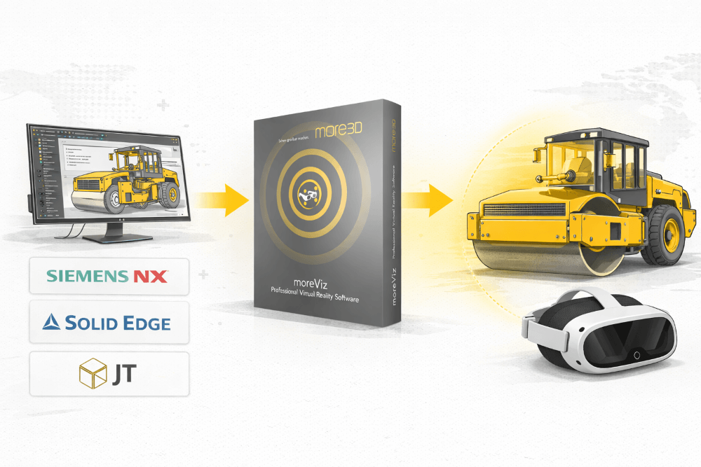 moreViz for construction machine manufacturing works with siemens nx, solid edge and JT