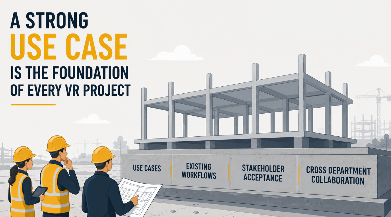 VR Guide 2026: To set up a succesful VR project to develop a strong use case is like the foundation for a building