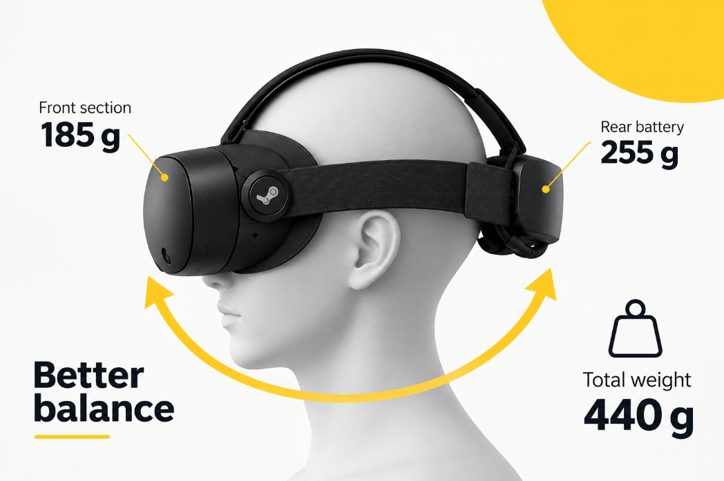 Steam Frame VR HMD Ergonomic Advantages