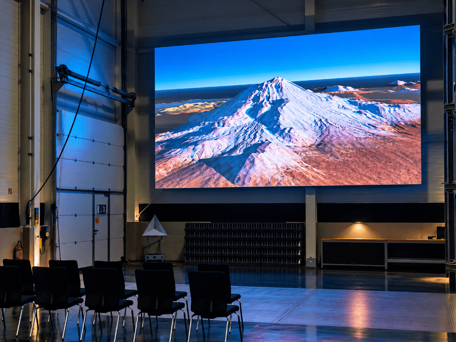 DLR 3D stereoskopic visualization with projector
