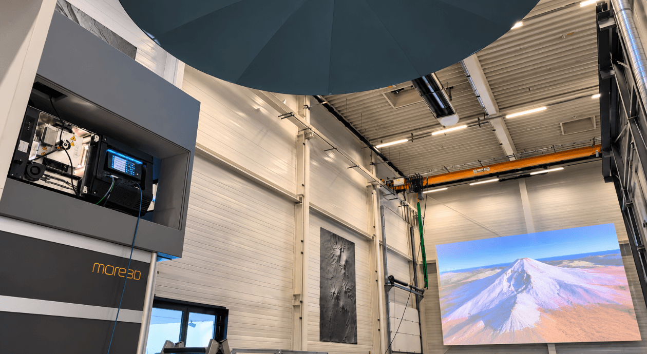 DLR 3D stereoskopic visualization with projector