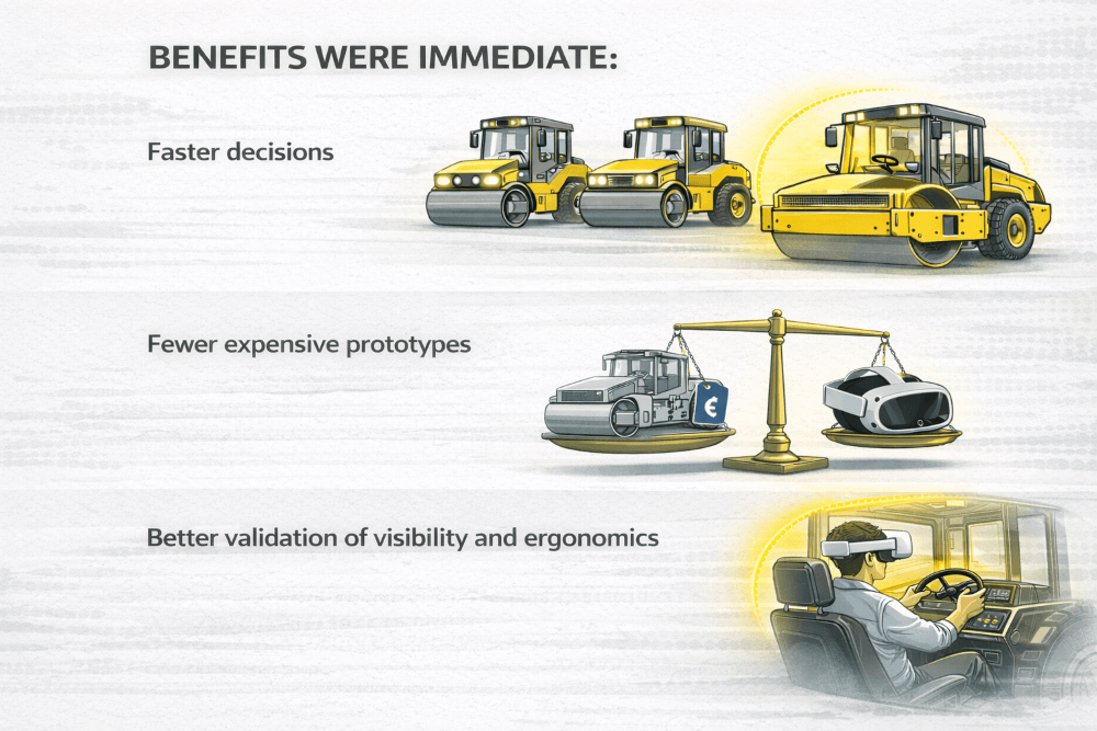 Benefits of VR in design of construction machine